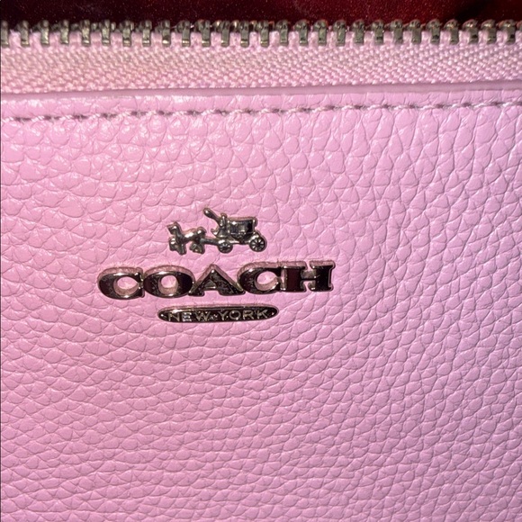Coach double zip Light purple Leather Wristlet - Picture 3 of 14